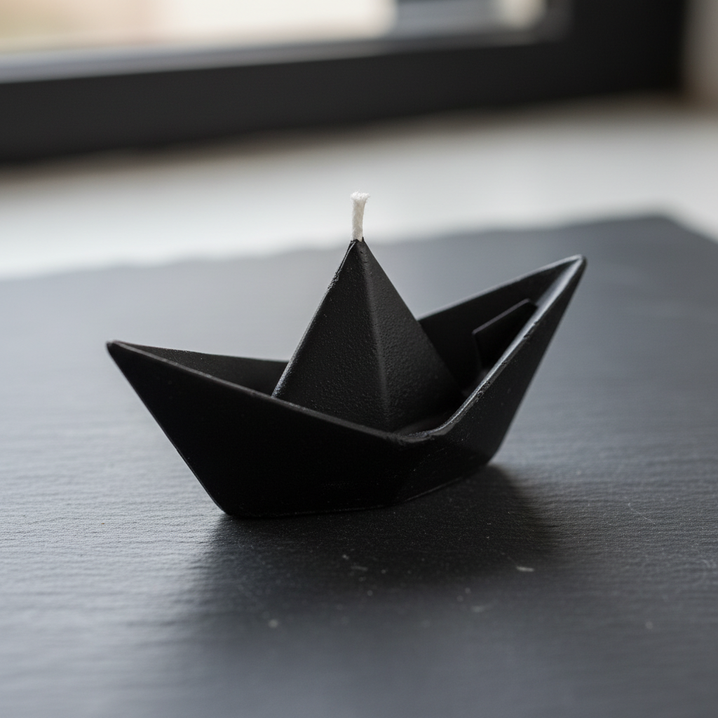 Discovery — Black Charcoal Boat Candle